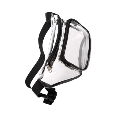 CLISPEED Transparente Verschleißfeste Bauchtasche aus PVC mit Praktischem Handyfach Multifunktionale Lauf und Sporttasche für Damen und Herren für Outdoor Radfahren Joggen und Wandern von CLISPEED