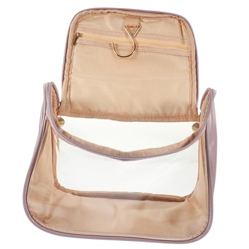 CLISPEED Transparenter Kulturbeutel Großvolumig mit Aufhängung Tragbare Kosmetiktasche für Damen und Herren Multifunktionaler Reise Make Up Organizer Leichter Toilettenbeutel für Unterwegs von CLISPEED