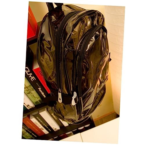 CLISPEED Transparenter Schultasche Schulrucksack Für Mädchen Damen Umhängetasche Geräumige Tagesrucksack Mit Verstellbaren Schultergurten Und Leichtgängigem Reißverschluss von CLISPEED