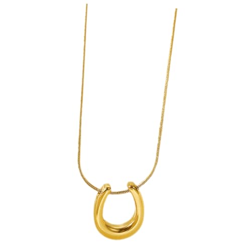 CLISPEED U Förmige Damenhalskette mit Pferdehufe Anhänger Leichte Langlebige Legierung Ästhetisches Design Modisches Schmuckstück für Alltag und Besondere Anlässe Geschenkidee für Frauen von CLISPEED