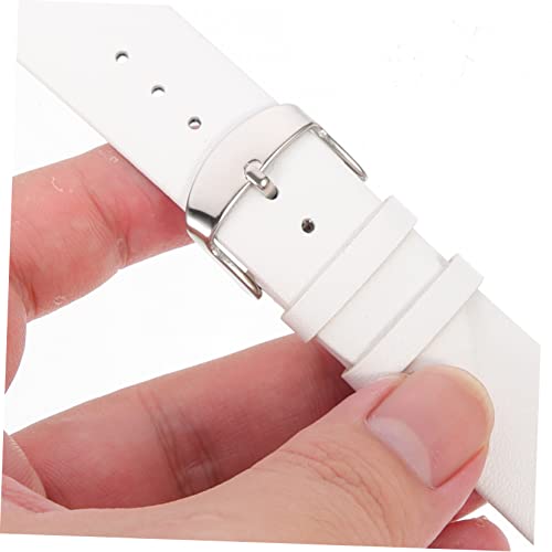 CLISPEED Uhrenarmband Weiß Verstellbar Mit Schnalle Robust Austauschbares Ersatzarmband Für Herren Damen Smartwatch Uhren Zubehör von CLISPEED
