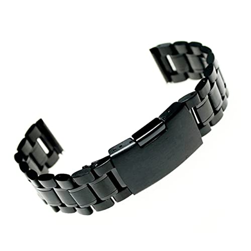 CLISPEED Uhrenarmband mit Geradem Ende Schwarzes Armband für Herren und Damen Robustes und Design Ersatz für Beschädigte Uhrenbänder von CLISPEED