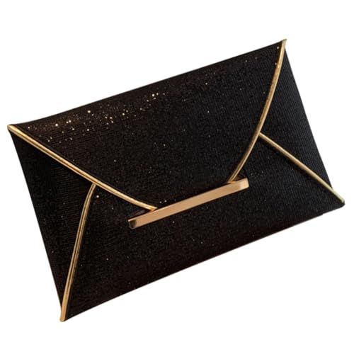 CLISPEED Umschlag Clutch Tasche Damen Schwarz Glänzend Kleine Handtasche Change Holder für Party Abend Shopping und Dating von CLISPEED