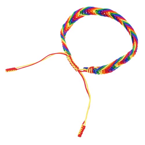 CLISPEED Unisex Geflochtenes Armband Bunt Verstellbar Regenbogen Pride Wristband Lgbt Schmuck Handgelenksschmuck Modisches Freundschaftsarmband für Damen Herren von CLISPEED