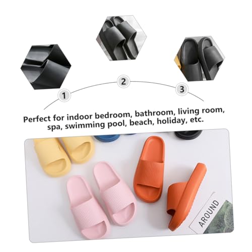 CLISPEED Unisex Massage Badeschlappen mit Rutschfester Sohle Leichte Badezimmer Hausschuhe Atmungsaktive Komfortable Slipper mit Dicker Sohle Geeignet für Damen und Herren Schwarz von CLISPEED
