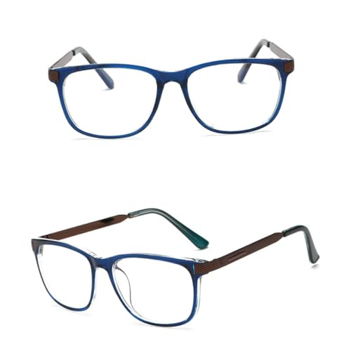 CLISPEED Unisex Vintage Metall Brillenfassung Retro Quadratisch Kleine Klare Gläser Leichter Rahmen Komfortabel Rutschfest Geeignet Für Alltag Und Mode von CLISPEED