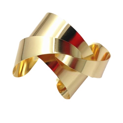 CLISPEED Unregelmäßiger Metallic Armreif Damen Armband mit Schleifendesign Langlebiges Auffälliges Modeschmuck für Frauen Stilvolles Geschenk für Freundinnen von CLISPEED