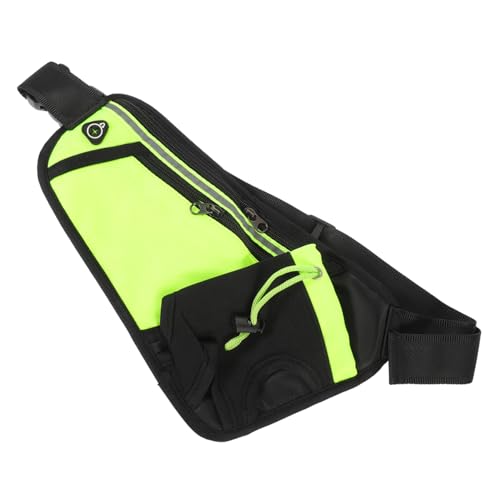 CLISPEED Verstellbare Bauchtasche mit Flaschenhalter Strapazierfähige Laufgürtel Hüfttasche für Damen und Herren Wasserfeste Sporttasche für Joggen Reisen und Outdoor Aktivitäten Grün von CLISPEED