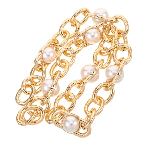 CLISPEED Verstellbare Perlen und Metall Bag Charms Kette Leichte DIY Handtaschen Schulterriemen Modisches Zubehör für Umhängetaschen Armbänder und Schmuckgestaltung von CLISPEED