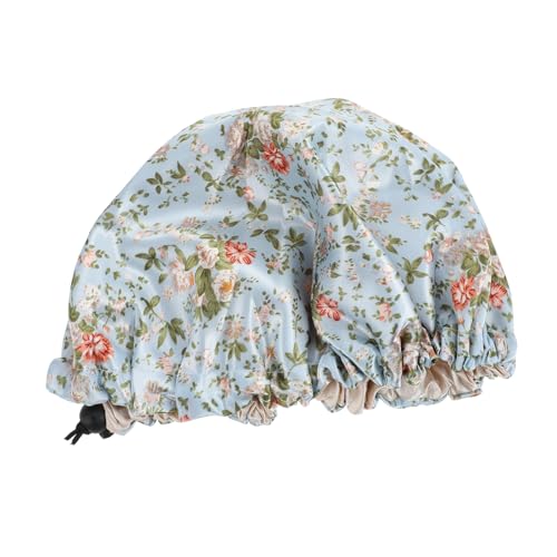 CLISPEED Verstellbare Schlafmütze mit Floralem Muster Glattem Polyester Haarschutz und Rutschfestem Design Geeignet für Mädchen Einstellbar für Verschiedene Kopfgrößen Hautfreundlich und von CLISPEED