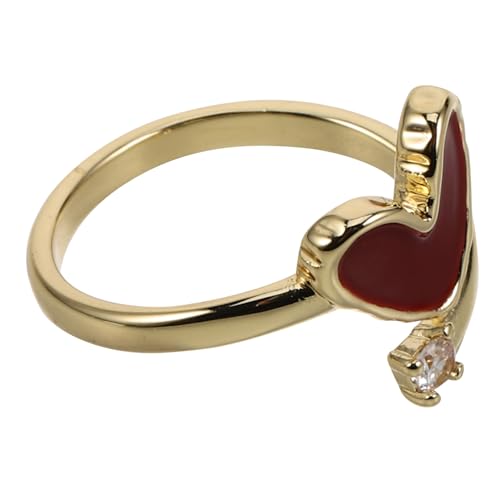 CLISPEED Verstellbarer Damenring mit Herz aus Zirkonia Offener Zeigefingerring Modisches Design mit Funkelndem Schmuckstein Eleganter Statement Ring für Besondere Anlässe CLISPEED Verstellbarer Damenring mit Herz aus Zirkonia Offener Zeigefingerring Modisches Design mit Funkelndem Schmuckstein Eleganter Statement Ring für Besondere Anlässe von CLISPEED