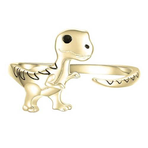 CLISPEED Verstellbarer Dinosaurier Ring Damen Herren Kreativer Animal Fingerring Modeschmuck von CLISPEED
