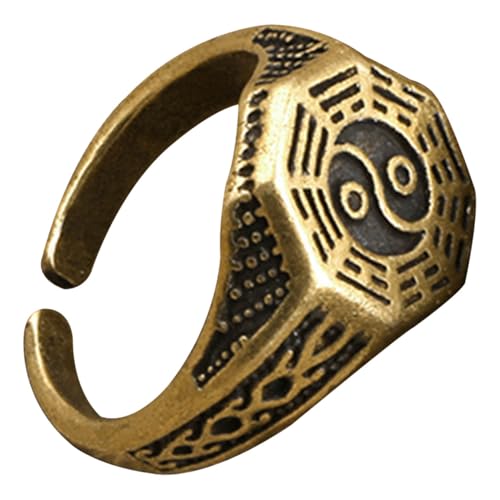 CLISPEED Verstellbarer Taoismus Herren Offener Chinesischer Schmuck Vintage Stil Accessoire für Männer von CLISPEED