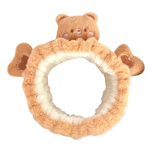 CLISPEED Verstellbares Bären ohr Stirnband aus Weichem Fleece Make up Haarband zum Waschen Des Gesichts Damen Spa Haarschmuck für Maske und Duschen Elastisches Waschbares Kopfband von CLISPEED