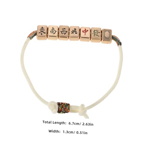 CLISPEED Verstellbares Geflochtenes Mahjong Armband Leichtem Handgewebtem Seil Traditionell Gefertigt Farbbeständig Vielseitiger Schmuck für Damen und Herren Alltag und Besondere Anlässe von CLISPEED