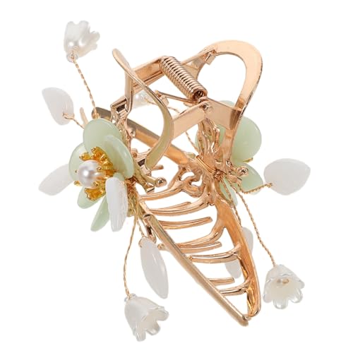 CLISPEED Vintage Blumen Haarspange Metall Haarclip Retro Haarklammer mit Floralem Design für Damen Mädchen Rutschfester Haarschmuck Leichter Stabiler Frisur Accessoire von CLISPEED