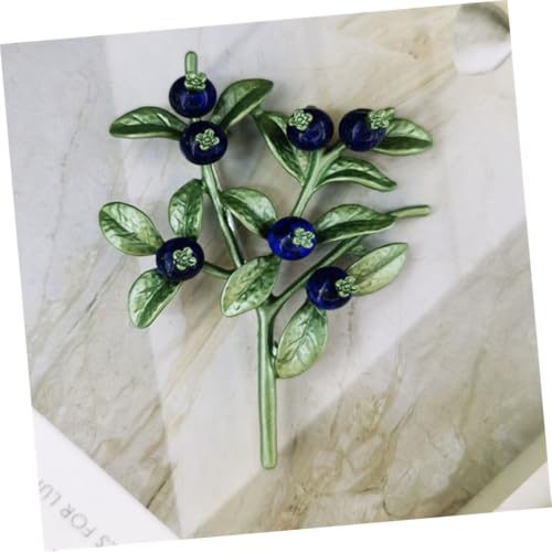 CLISPEED Vintage Brosche Grün Blaubeerzweig Anstecknadel aus Legierung Langlebig Farbbeständig Modisches Accessoire für Hochzeit Party Alltag Eleganter Schmuck für Damen von CLISPEED