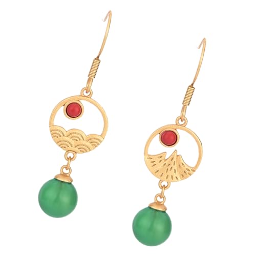 CLISPEED Vintage Chinesische Agat Ohrringe für Damen Natürliche Edelstein Baumelohrringe mit Glänzender Oberfläche Hautfreundlich und Langlebig Geeignet für Alltag und Festliche Anlässe CLISPEED Vintage Chinesische Agat Ohrringe für Damen Natürliche Edelstein Baumelohrringe mit Glänzender Oberfläche Hautfreundlich und Langlebig Geeignet für Alltag und Festliche Anlässe von CLISPEED