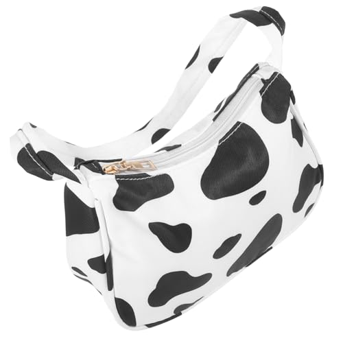 CLISPEED Vintage Damen Schultertasche aus Robustem Nylon Leichte Umhängetasche mit Reißverschluss Mittlere Kapazität für Handyzubehör und Alltagsgegenstände Vielseitig Tragbar als Umhänge von CLISPEED