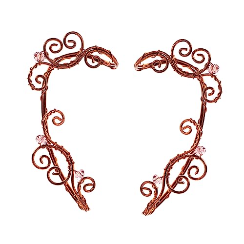 CLISPEED Vintage Ear Cuff Ohrclip für Damen Leichter nicht Durchstochen Ohrschmuck Blumenform Tragbar für Halloween Cosplay und Hochzeiten von CLISPEED