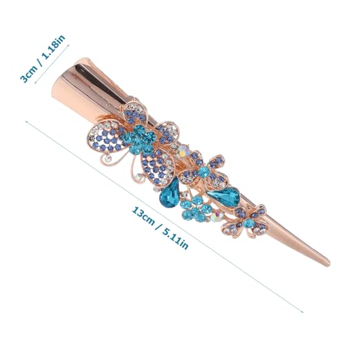 CLISPEED Vintage Haarschmuck Damen Große Haarspange mit Strasssteinen Eleganter Haarklammer für Alltag und Party Geschenkidee von CLISPEED
