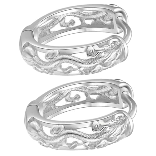 CLISPEED Vintage Herren Creolen Ohrringe aus Langlebiger Legierung Leichter Kleiner Drachen Hoop Schlichtes Design für Alltag und Bühne Modisches Vielseitiges Schmuckstück für Männer von CLISPEED