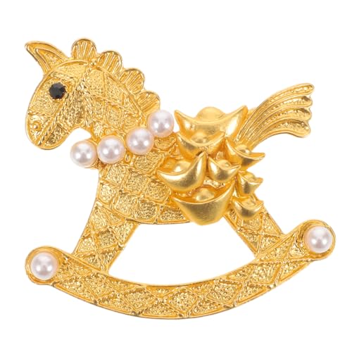 CLISPEED Vintage Horse Pin mit Ingot-element Dekorative Brosche aus Robustem Metall Eleganter Anstecker für Damen und Herren Modisches Accessoire für Mäntel Pullover Hemden Kleider und CLISPEED Vintage Horse Pin mit Ingot-element Dekorative Brosche aus Robustem Metall Eleganter Anstecker für Damen und Herren Modisches Accessoire für Mäntel Pullover Hemden Kleider und von CLISPEED