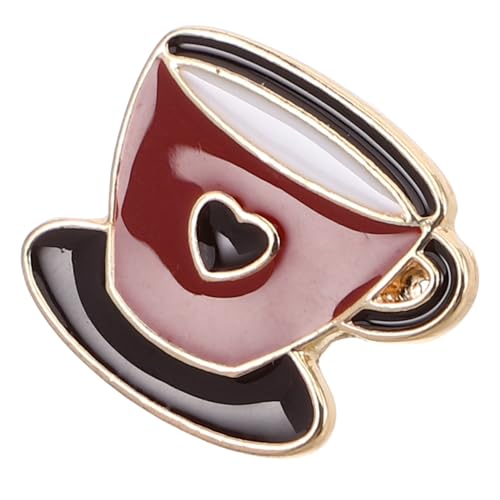 CLISPEED Vintage Kaffee Lapel Pin aus Langlebiger Legierung Professionelles Design für Kaffeeliebhaber Modische Metallbrosche als Geschenk für Männer und Frauen Einzigartiges Cartoon von CLISPEED