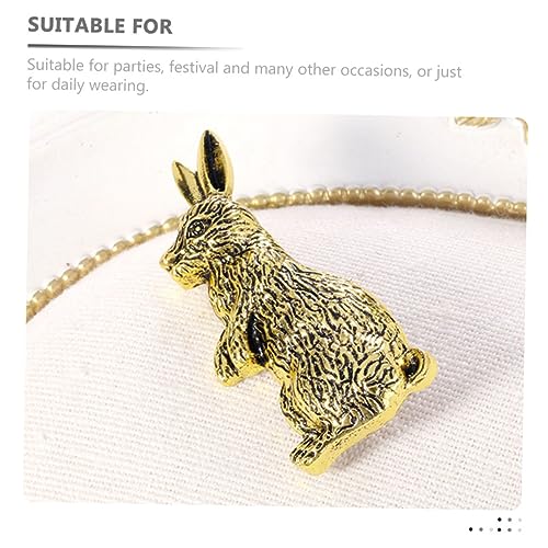 CLISPEED Vintage Kaninchen Brosche für Damen Kreative Tierbrosche Pin Anstecknadel für Kleidung Mäntel Rucksäcke Vielseitiges Damen Accessoire zu Geburtstag und Valentinstag von CLISPEED