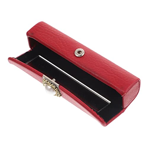 CLISPEED Vintage Lippenstift aufbewahrungsbox mit Spiegel Tragbares Lippenstiftetui im Chinesischen Retro stil Langlebiger Kosmetik organizer für Damen für Reisen und Alltag von CLISPEED