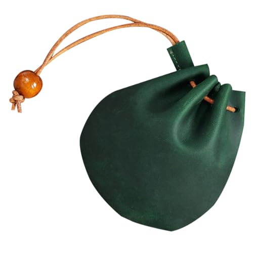 CLISPEED Vintage Mini Geldbeutel Grün Münzbeutel mit Mehrfachfach Kleines Portemonnaie für Münzen Schlüssel und Scheine Leicht und Robust für Alltag Schule und Reisen von CLISPEED