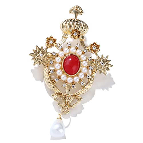 CLISPEED Vintage Perlenbrosche Dekorative Anstecknadel für Damen Retro Modeaccessoire mit Eleganten Perlendetails für Besondere Anlässe Geschenkideen CLISPEED Vintage Perlenbrosche Dekorative Anstecknadel für Damen Retro Modeaccessoire mit Eleganten Perlendetails für Besondere Anlässe Geschenkideen von CLISPEED