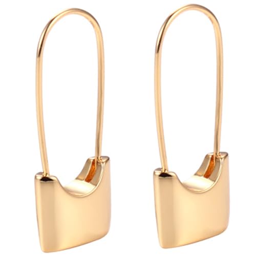CLISPEED Vintage Sicherheitsnadel Ohrringe Gold Punk Ohrschmuck Damen Ästhetische Paperclip Ohrstecker Trendiger Streetstyle CLISPEED Vintage Sicherheitsnadel Ohrringe Gold Punk Ohrschmuck Damen Ästhetische Paperclip Ohrstecker Trendiger Streetstyle von CLISPEED