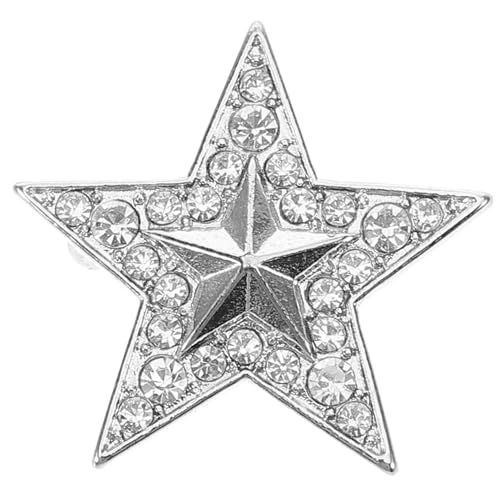 CLISPEED Vintage Sternbrosche mit Glitzernden Strasssteinen Legierung Modischer Ansteckpin für Kleidung Vielseitig Tragbar Anzügen Hemden Retro accessoire für Damen und Herren von CLISPEED