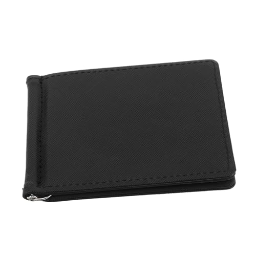 CLISPEED Wallet Herren PU Multifunktionaler Kartenhalter Ultra Dünn Mehrschichtiges Portemonnaie Mit Kratzfesten Metallteilen Für Business Und Freizeit Schwarz von CLISPEED