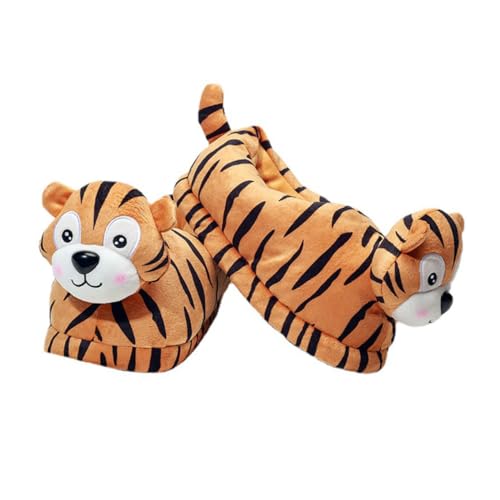 CLISPEED Warme Winter Baumwoll Hausschuhe Damen Herren Rutsch Sohle Komfortable Tiermotiv Pantoffeln Flauschige Kuschelschuhe für Zuhause Innenbereich von CLISPEED