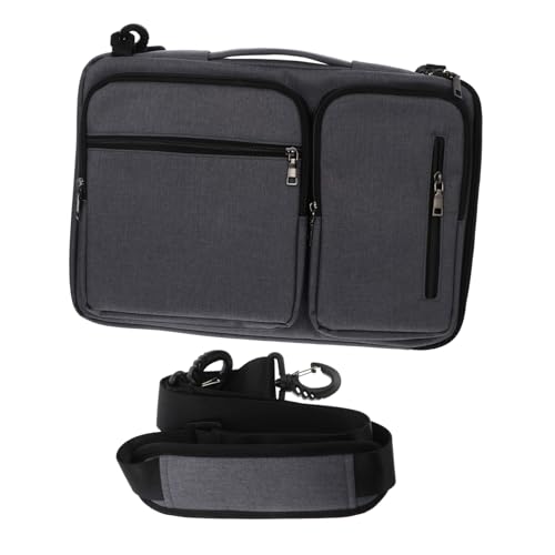 CLISPEED Wasserdichte Laptop Tasche mit Verstellbarem Tragegurt Premium Reißverschluss Abnehmbarem Schulterriemen Business Notebook Messenger Bag für Arbeit Reisen und Schule Blau von CLISPEED