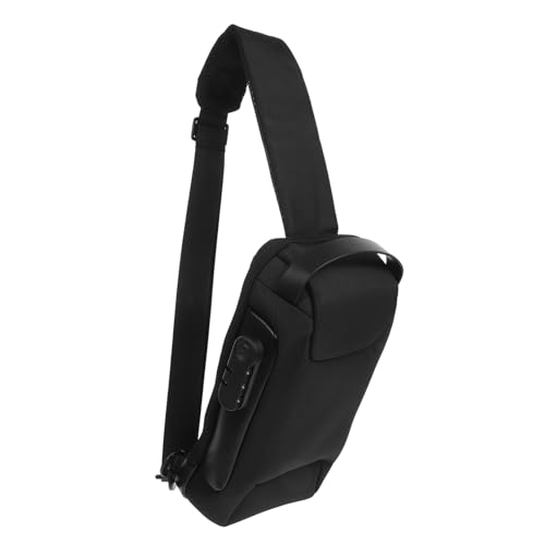 CLISPEED Wasserdichte Oxford Herren Brusttasche mit Zahlenschloss Diebstahl Sling Bag Schultertasche für Reisen Alltag Sport mit Atmungsaktivem Design und Robuster Reißverschlusstasche von CLISPEED