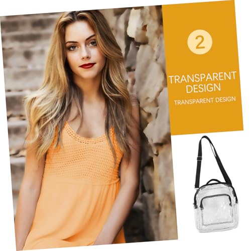 CLISPEED Wasserdichte Transparente Umhängetasche Damen Verstellbarer Schultergurt Multifunktional Crossbody Tasche Modisch Vielseitig für Shopping Reisen Dating von CLISPEED