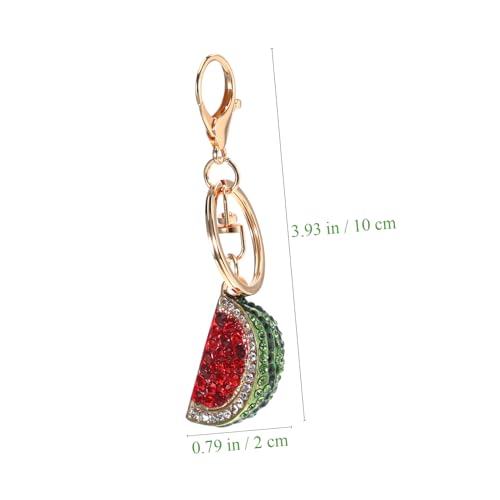 CLISPEED Wassermelonen Schlüsselanhänger Anhänger Charm Niedlich Mini Frucht Design Kompakt Tragbar Pflegeleicht Modisches Accessoire für Schlüssel Taschen und Kleidung Sommerlicher Rot von CLISPEED