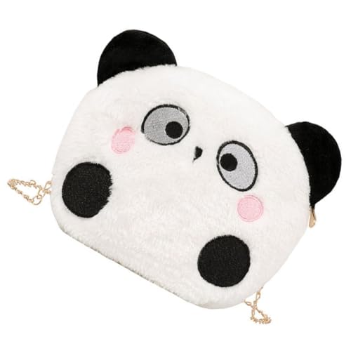 CLISPEED Weiche Plüsch Panda Umhängetasche für Mädchen Niedliche Crossbody Tasche Modische Freizeit Handtasche für Alltag Reisen und Party Komfortabel und Langlebig von CLISPEED