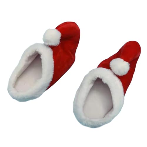 CLISPEED Weiche Weihnachts Hausschuhe Damen Herren Plüsch Warm Rutschfest Kuschelig Xmas von CLISPEED
