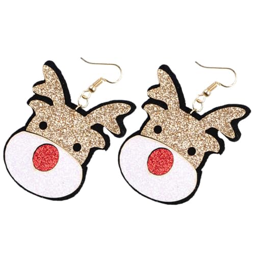 CLISPEED Weihnachtliche Cartoon Elch Ohrringe Damen Baumelnde Schmuck Accessoire Festliche Geschenkidee von CLISPEED