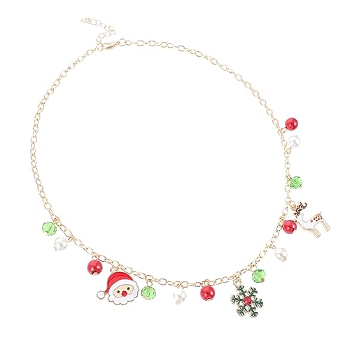 CLISPEED Weihnachtliche Schneeflocken Halskette für Damen und Mädchen Legierte Kette mit Anhänger Festlicher Schmuck für und Alltag Elegant und Langlebig von CLISPEED