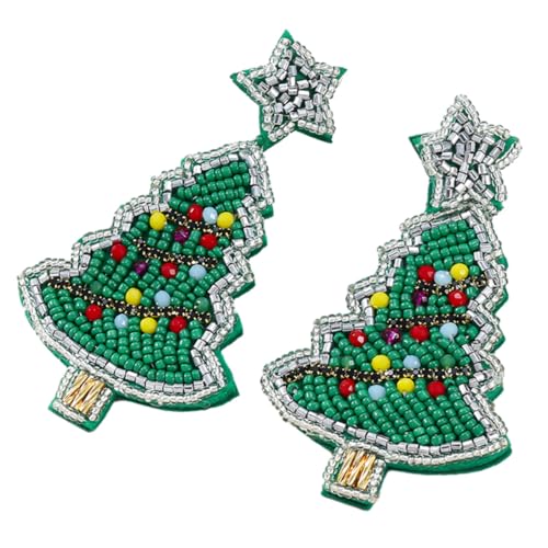 CLISPEED Weihnachtliche Tropfen Ohrringe Damen Baum Design Modisch Auffällig für Weihnachtsfeier Schmuck von CLISPEED