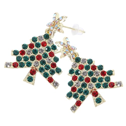 CLISPEED Weihnachtsbaum Ohrringe Damen Ohrstecker Leicht und Langlebig Funkelnde Zirkonia Ohrschmuck für Frauen Teenager Festliche Schmuckgeschenke CLISPEED Weihnachtsbaum Ohrringe Damen Ohrstecker Leicht und Langlebig Funkelnde Zirkonia Ohrschmuck für Frauen Teenager Festliche Schmuckgeschenke von CLISPEED