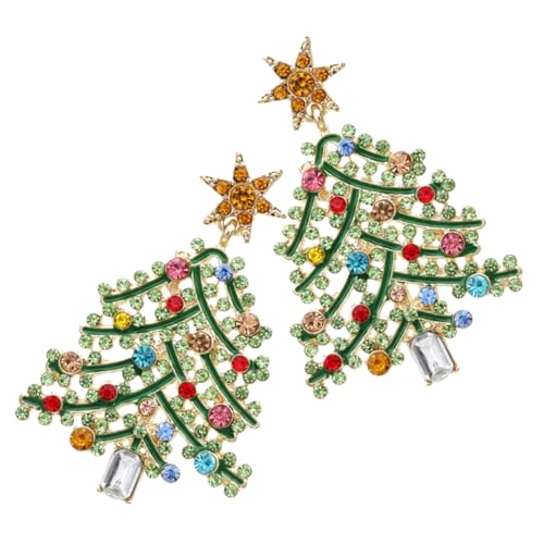 CLISPEED Weihnachtsbaum Ohrringe für Damen mit Funkelnden Strasssteinen Kreative Hohle Statement Ohrstecker Festliche Kleine Schmuckstücke für Stilvolle Frauen Weihnachtliches Accessoire CLISPEED Weihnachtsbaum Ohrringe für Damen mit Funkelnden Strasssteinen Kreative Hohle Statement Ohrstecker Festliche Kleine Schmuckstücke für Stilvolle Frauen Weihnachtliches Accessoire von CLISPEED
