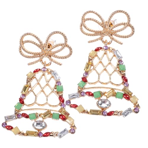 CLISPEED Weihnachtsohrringe Damen Glänzende Anhänger Ohrstecker Glocken Design Karneval Cosplay Party Schmuck für Frauen CLISPEED Weihnachtsohrringe Damen Glänzende Anhänger Ohrstecker Glocken Design Karneval Cosplay Party Schmuck für Frauen von CLISPEED