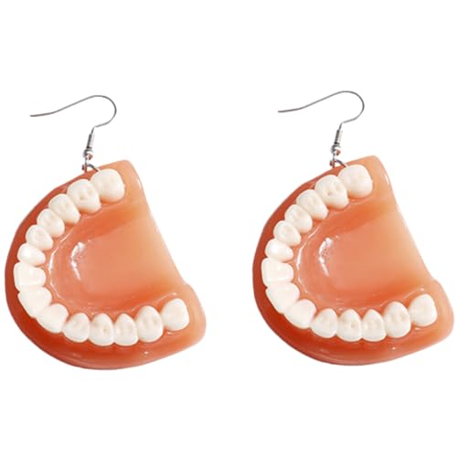 CLISPEED Weird Zahn ohrringe Hängend Damen Modeschmuck Ausgefallen Originelle Statement ear Jewelry für Alltag Festival Beach von CLISPEED