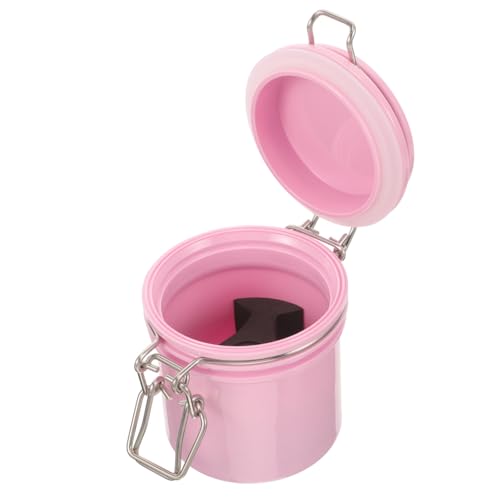 CLISPEED Wimpernkleber Aufbewahrungsbehälter Rosa Luftdichtes Feuchtigkeitsbeständiges Lash Glue Organizer Kompakt Leicht Langlebig für Wimpernverlängerung Kleberlagerung von CLISPEED